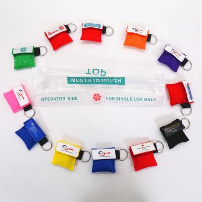China First Aid Emergency Cpr Face Shield Keychain Mask Cpr Medical Supplies for sale