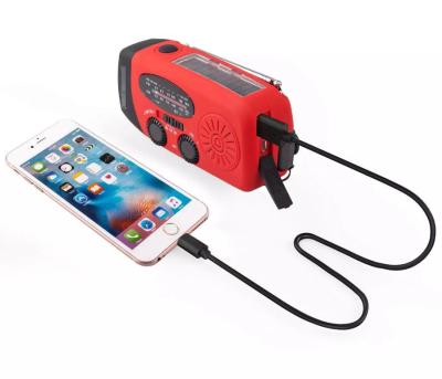 China Gear Kit Emergency Survival Supplies Hand Crank Solar Radio Charger Cell Phone Flashlight Usb for sale