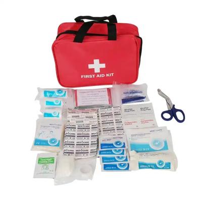 China Red Nylon Portable First Aid Kit Outdoor Survival Bag for sale