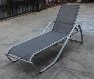 China Aluminum frame with tesline fabric sunbed daybed sun lounger for sale