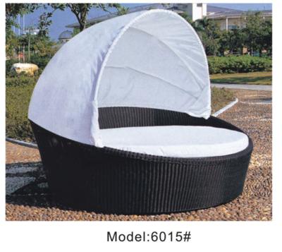 China Outdoor rattan wicker daybed with canopy  ---6015 for sale