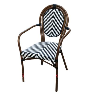 China Aluminum Bamboo furniture armrest Balcony chair outdoor garden chair wicker rattan plastic Resort chair---YS6610 en venta