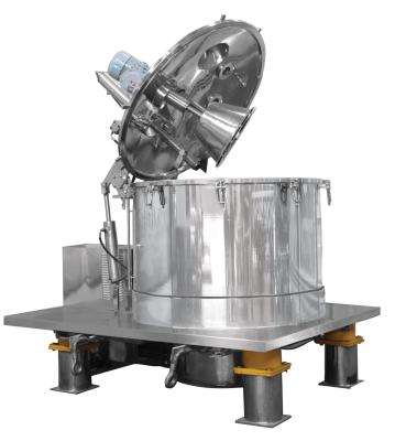 China Centrifugador inferior da cesta da descarga do raspador de aço de Staineless usado no alimento e em indústrias químicas à venda