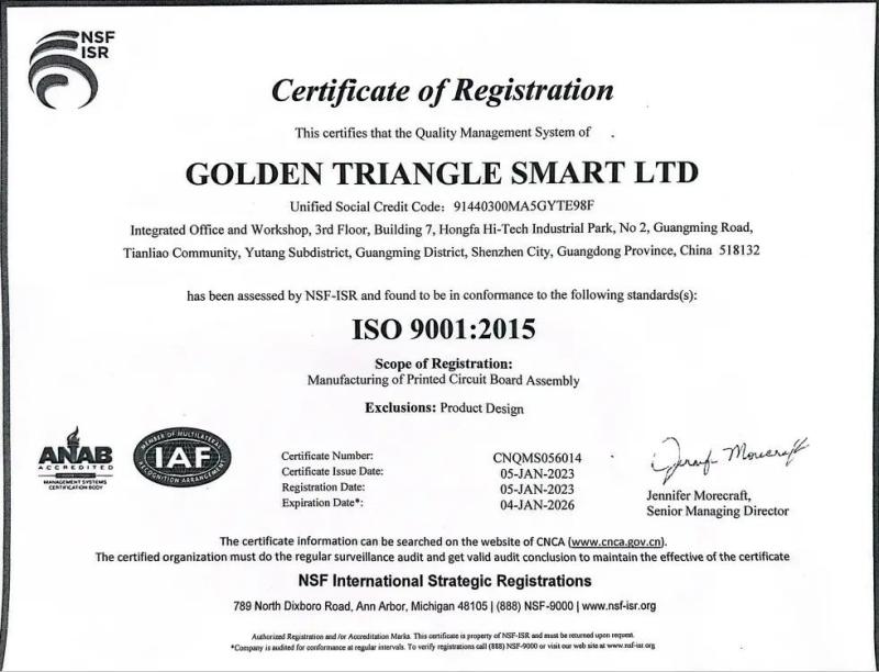 ISO 9001:2015 - Golden Triangle Group Ltd