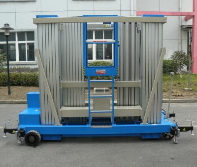 China Blue 20 M Push Around Man Lift , Aluminum Alloy Mobile Elevating Work Platform for sale