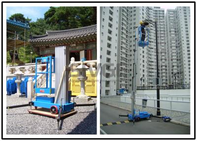 China Vertical Single Mast Lift Aluminum Work Platform With 10 Meter Platform Height for sale