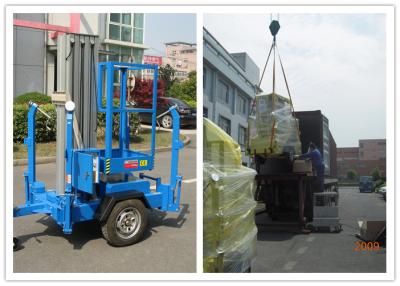 China Trailer Type Vertical Mast Lift , 6 Meter Personnel Lift Platform For Outdoor Working for sale