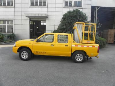 China Truck Mounted Scissor Working Platform Double Mast For Wall Cleaning for sale