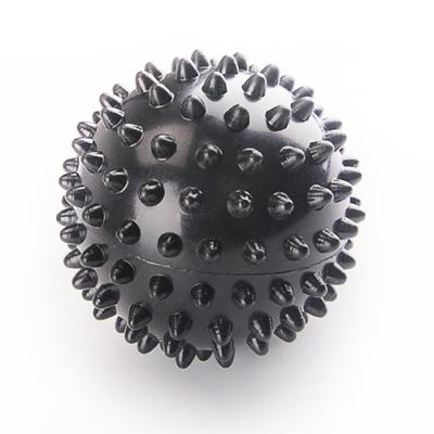 China Black Yoga Gym Spiky Massage Ball Trigger Points Therapy Ball Non Toxic for sale