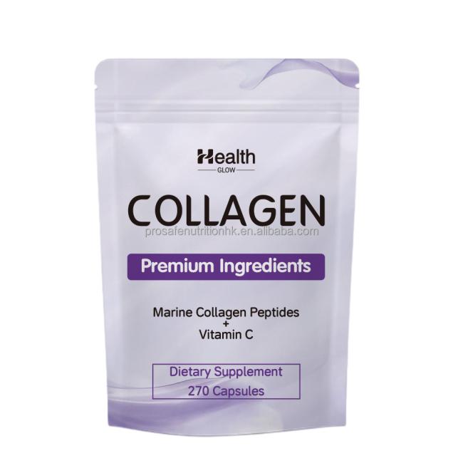 Premium Marine Collagen Peptides + Vitamin C supplement bottle