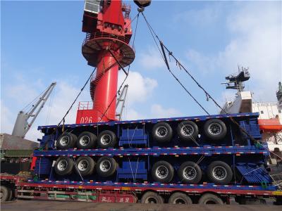 China Flatbed Transport Semi Trailer 30-60 Ton Container Truck Trailer 40Ft en venta