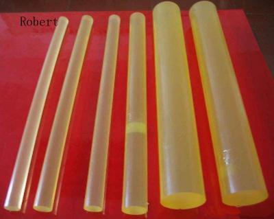 China Solvent Resistance Polyurethane Rubber Rod Bar Natural Color Hardness 60A - 95A for sale