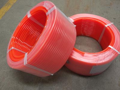 China Pu Cord Polyurethane O Ring Cord Round Belt Rough Smooth Orange Color For Ceramic Tile Conveying for sale