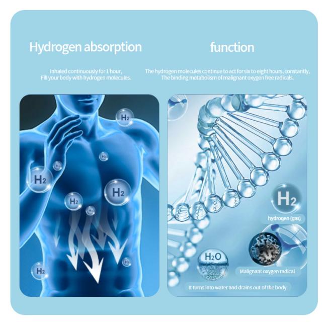 Touch Advertising Screen 99.99% Purity Hydrogen Inhalation Machine 6000ml/min