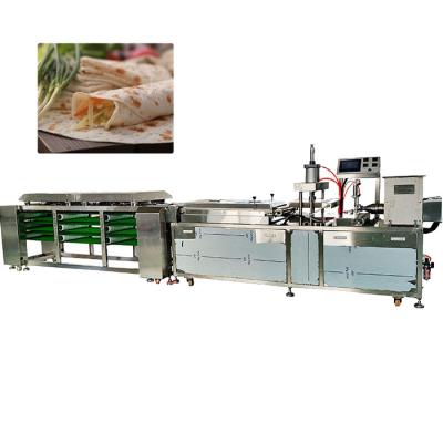 China Hydraulic Electric Chapati Roti Tortilla Production Line PLC Control for sale