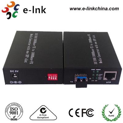 China 1310nm Gigabit Fiber Ethernet Media Converter SFP Slot With DIP Switch for sale