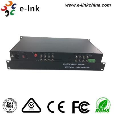 China 16CH AHD CVI TVI sobre el convertidor de la fibra, HD - AHD/HD - CVI/HD - transmisor-receptor óptico de TVI en venta