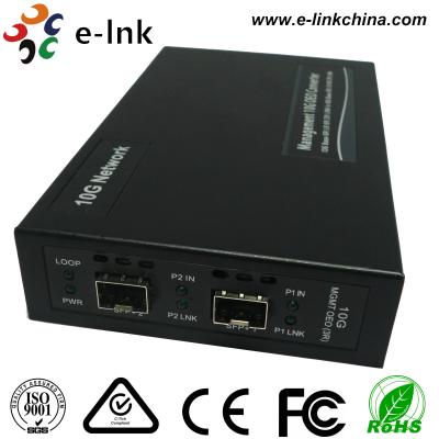 China 10G Transmission Fiber Ethernet Media Converter Standalone SFP + To SFP + Interface for sale