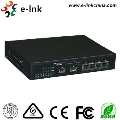 China Interruptor industrial del POE de Ethernet del nivel de entrada, poder de 4 puertos sobre el interruptor de Ethernet en venta