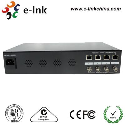 中国 RJ45活動的なビデオ平衡不平衡変成器のイーサネット コンバーター4チャネルAHD/HDCVI/HDTVIへのBNC 販売のため