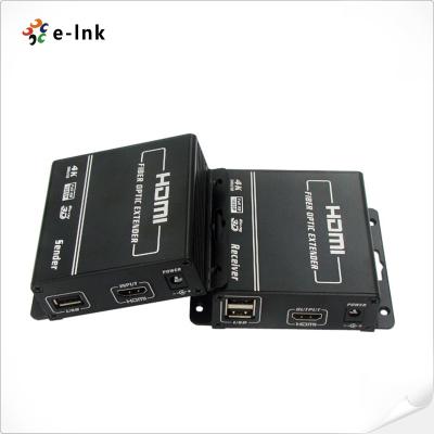 China FCC 4K KVM HDMI Over Fiber Optic Extender With Keyboard Mouse USB Port for sale