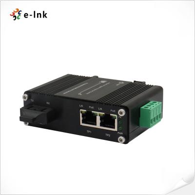 China Conversor de medios Ethernet PoE de 2 puertos 1000Mbps 90W 802.3bt con fibra SC 100/1000X de 1 puerto en venta