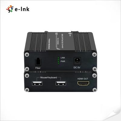 中国 Mini 4k Hdmi 2.0 Kvm Usb Over Fiber Extender Lc Connector 300 Meters 販売のため