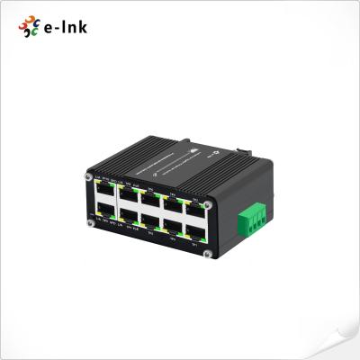 China Mini 10 puertos Din Rail Ethernet Switch 8 puertos 10/100/1000T PoE a 2 puertos Gigabit Uplink en venta