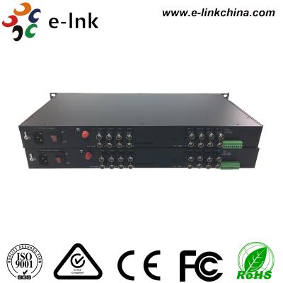 China Vínculo 16 Ch AHD CVI TVI de E sobre el convertidor 4 de la fibra en 1 tipo video de la fibra con 2 años de garantía en venta