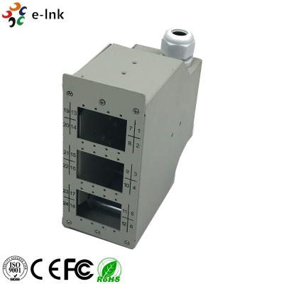 China Industrial DIN - Rail Fiber Patch Panel 24 Ports Harsh Environment Application for sale