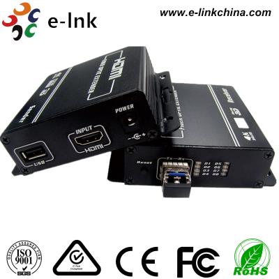 中国 繊維のエクステンダーの実時間伝達上の1080P HDMI KVMのイーサネット保証2年の 販売のため