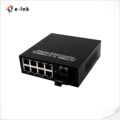 China tamaño compacto de los puertos del interruptor 8 del 10/100/1000M Gigabit Ethernet con el puerto de la fibra del SC en venta