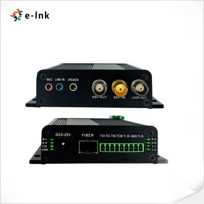China 1 conversor video bidirecional da fibra 3G-SDI do Ch com áudio do estéreo do registro RS485/RS422 à venda