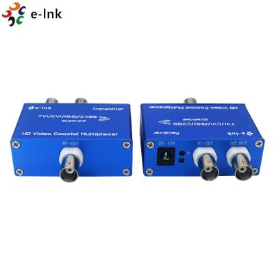 China Analog Video Multiplexer 2-Channels HD CVI AHD TVI Coaxial Multiplexer 720P 960P for sale