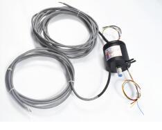 High speed air rotary union joint with integrated current and Ethernet connections