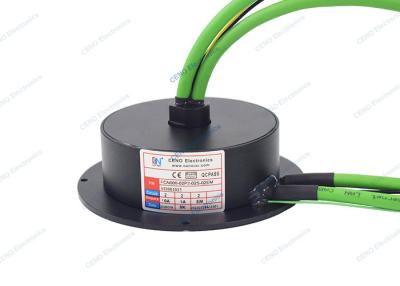 China Low Temperature 100M Ethernet Pancake Slip Ring Collector With IP51 & 300RPM for sale