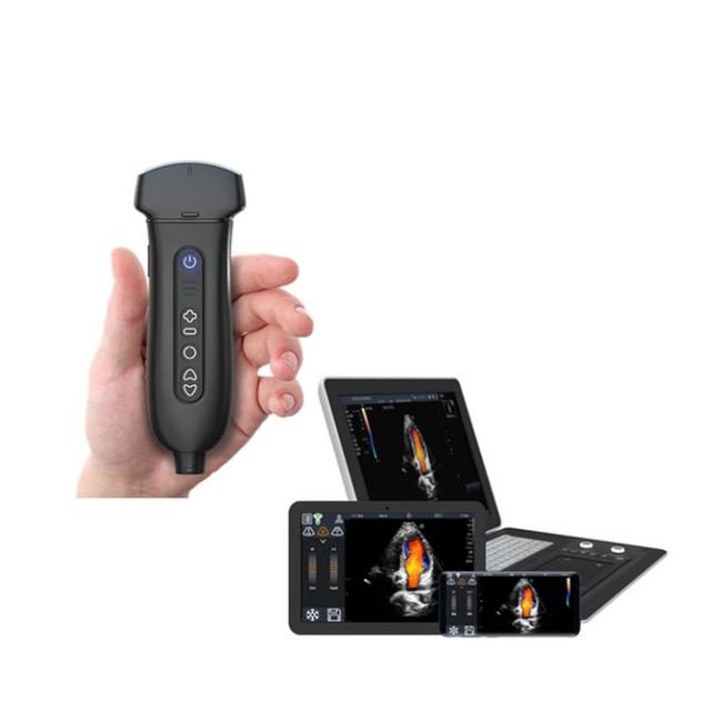 Digital Ultrasound Cardiac Transducer Wireless Color Ultrasound Probe Scanner With Wifi And USB Connection