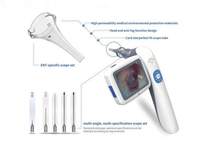 USB Digital ENT Scope Removable Rechargeable Lithium Battery 3 Inch LCD Screen Ear Camera 0