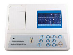 China Digital Electrocardiograph Portable 12 Lead Ecg Machine 3 Channel for sale