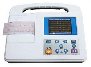 China Large LCD Screen 12 Lead Ecg Machine , Rs232 and USB Interface for sale