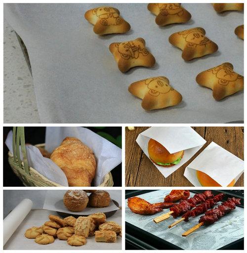 Food grade wax paper Custom 28g White Food grade wax paper / kraft paper for Food packing