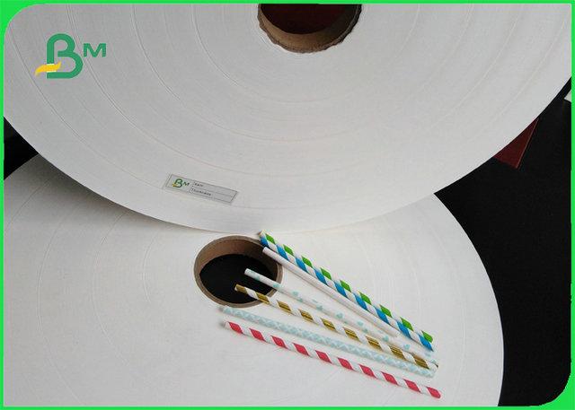 Paper straws Disposable Biodegradable 28gsm*5000m Paper Straws In narrower roll 13mm 27mm 33mm