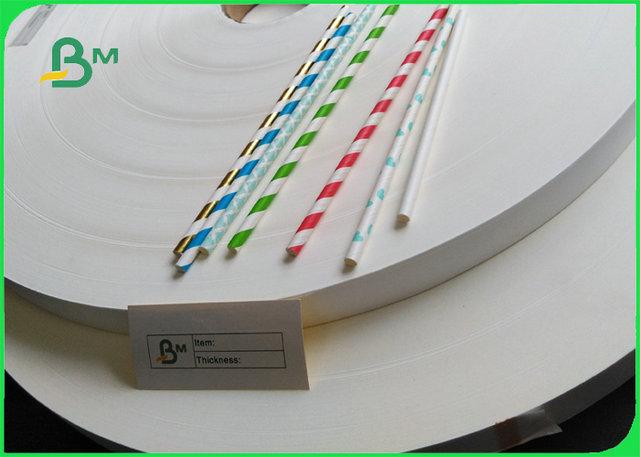 Paper straws Disposable Biodegradable 28gsm*5000m Paper Straws In narrower roll 13mm 27mm 33mm