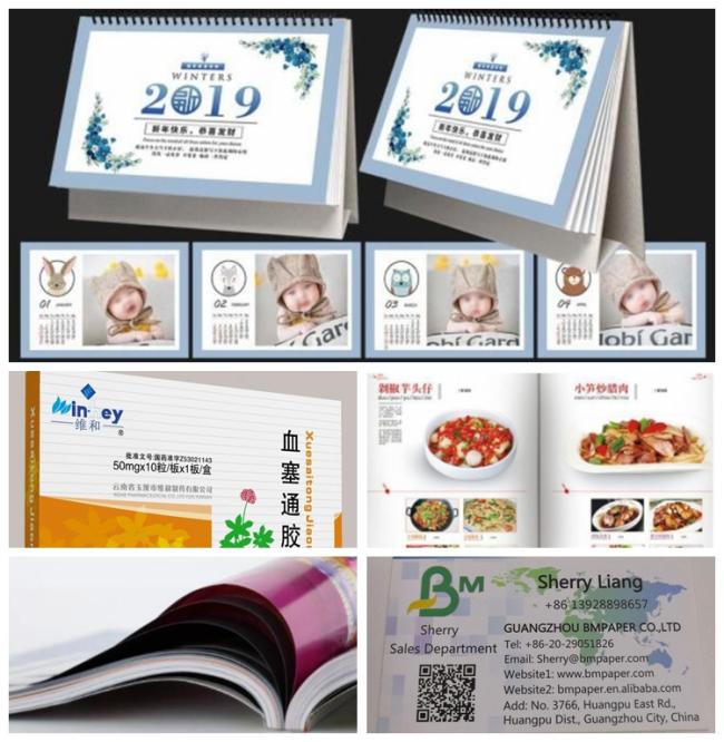 Glossy Art Paper C2S Coated Paper 115 128 grams Glossy / Matt Art Paper 640 * 900mm Ream Package
