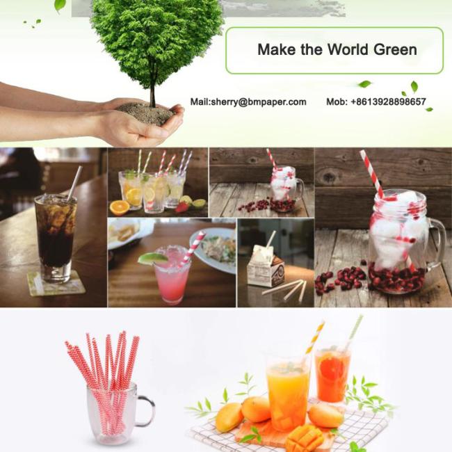 Printed Food Grade Paper 60gsm Virgin Red / Blue / Green Printed Food Grade Paper to Make Paper Straws