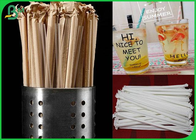FDA Brown Straw Paper Harmless 28G 60G 120G FDA Brown Straw Paper In Roll 15mm 26mm 31mm Width