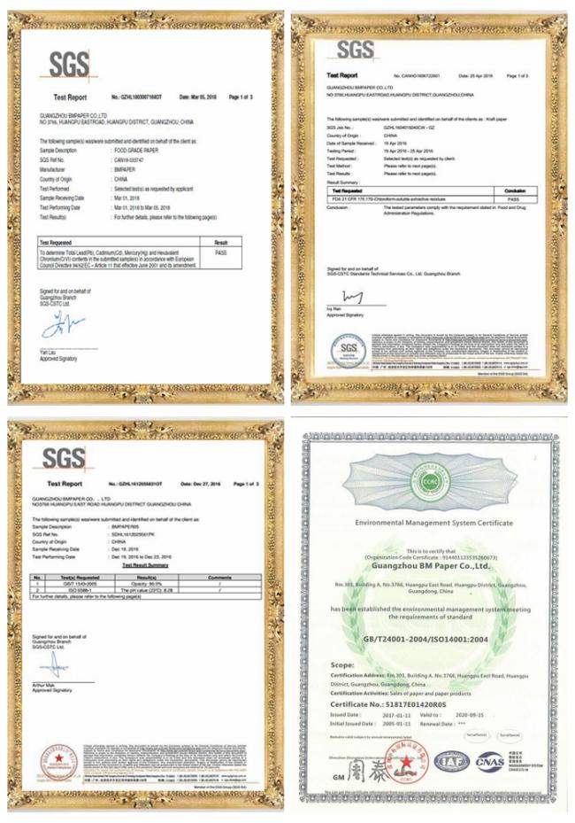 Food Grade Paper Color Customized Food Grade Paper Roll EU & FDA Certified Straw Paper Bio - Degradation