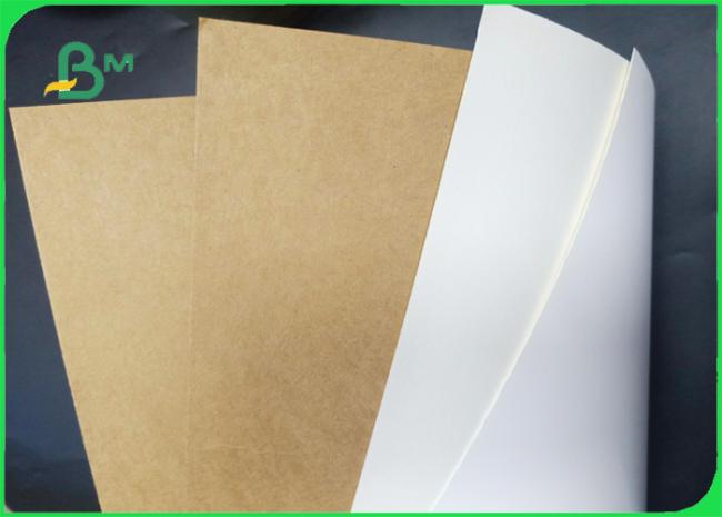 Food grade Kraft Paper FDA Approved Smooth Surface 250 - 350g White / Brown Krft Paper For Food Packing