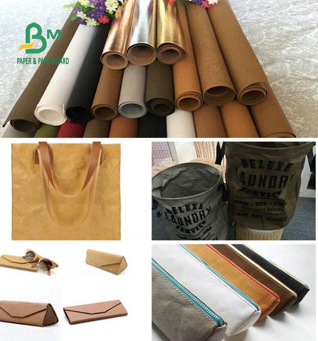 Washable Fabric Craft Paper Glossy Black Washable Fabric Craft Paper / 0.3MM TO 0.8MM Untear Paper Roll