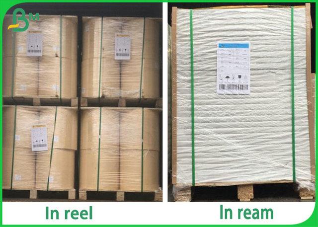 G1S WHITE KRAFT PAPER One Side Gloss FSC Whit Kraft Paper Roll 30GSM 40GSM for food packaging